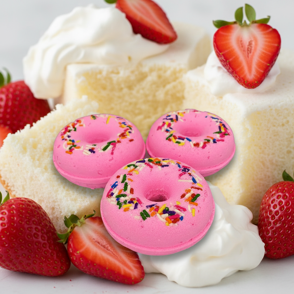 Strawberry Shortcake Donut Bath Bomb